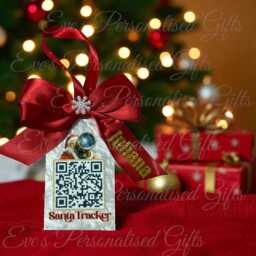 Santa Tracker Ornament-Christmas Tree-Decoration With Qr Code-Track Santas Journey-Fun Christmas Eve Gift For Kids - thumbnail 2