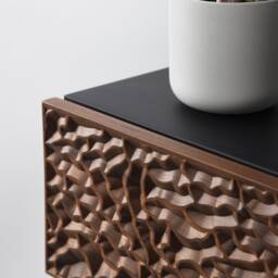 Floating Hall Console With 1 Black & Walnut Drawer Modern Wall Decoration/Tv Stand Cabinet/ Cabinet - thumbnail 2