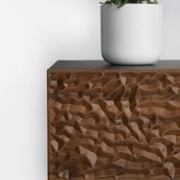Floating Hall Console With 1 Black & Walnut Drawer Modern Wall Decoration/Tv Stand Cabinet/ Cabinet - thumbnail 3