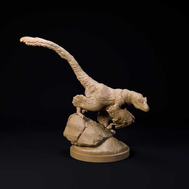 Deinonychus Sneaking 32mm Scale Model - Exceptional 3D Resin Printed Miniature - Dinosaurs, Tabletop Gaming, Jurassic - image 1