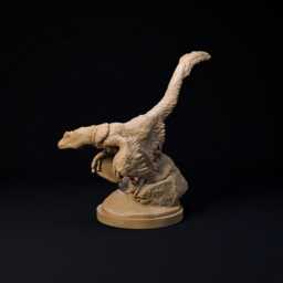 Deinonychus Sneaking 32mm Scale Model - Exceptional 3D Resin Printed Miniature - Dinosaurs, Tabletop Gaming, Jurassic - thumbnail 2