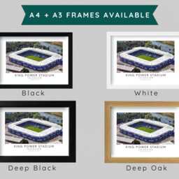 Leicester City King Power Stadium Art Print - Poster Impressionist Painting Drawing Gift For Him Football Fan Dad Granddad Son Brother Fc - thumbnail 3