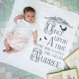 Once Upon A Time Baby Blanket - Fairytale Nursery Personalised Book Theme Shower - thumbnail 2