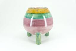 Ceramic Handmade Succulent Pot, Colorful Planter With 3 Legs Home Decor, Mother's Day Gift