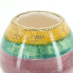 Ceramic Handmade Succulent Pot, Colorful Planter With 3 Legs Home Decor, Mother's Day Gift - thumbnail 3