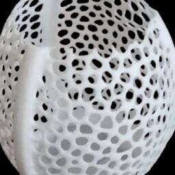 3D Printed Modern Voronoi Glass Tealight Holder With Candle - thumbnail 3