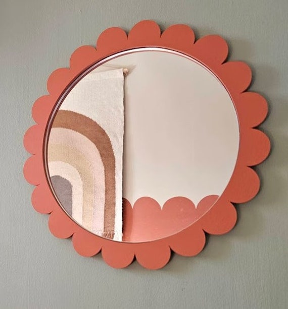 Scallop Edge Round Mirror 380 & 500mm Decorative Interior Trim - image 1