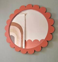 Scallop Edge Round Mirror 380 & 500mm Decorative Interior Trim - thumbnail 1
