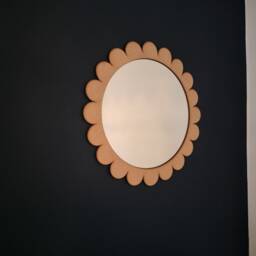 Scallop Edge Round Mirror 380 & 500mm Decorative Interior Trim - thumbnail 4