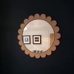 Scallop Edge Round Mirror 380 & 500mm Decorative Interior Trim - thumbnail 2