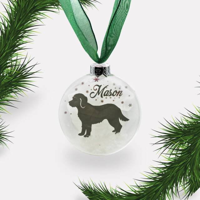 Mix Cross Breed Dog - Cavapoo Personalised Custom Glass Christmas Bauble - image 1