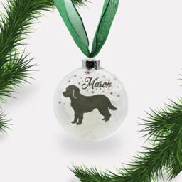 Mix Cross Breed Dog - Cavapoo Personalised Custom Glass Christmas Bauble - thumbnail 1