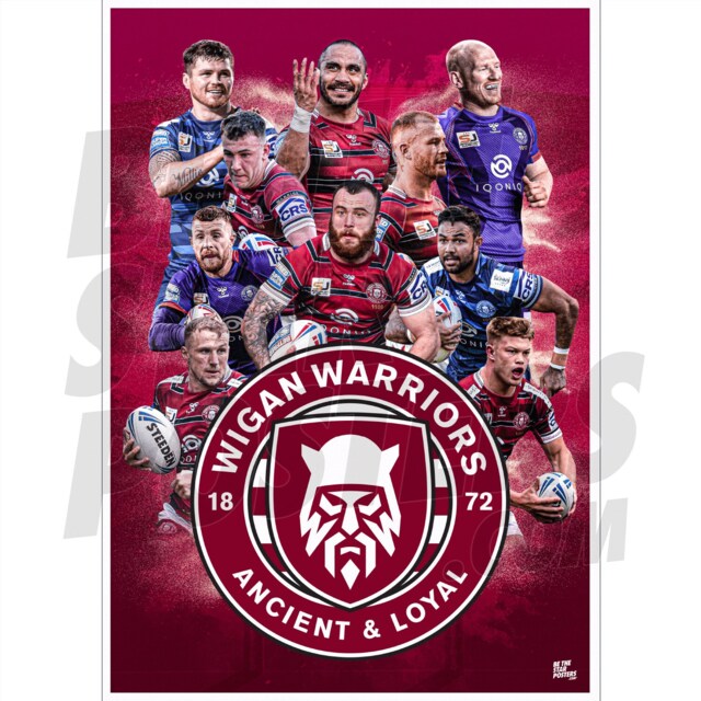 Wigan Warriors Rlfc 21/22 Squad Montage Poster - Officially Licensed Product - image 1