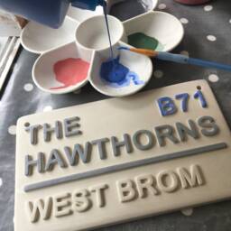 Handmade West Bromwich Football Sign, The Hawthorns Ceramic Plaque-Christmas Gifts For Him - thumbnail 3