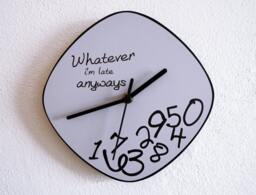Whatever, I'm Late Anyways Grey - Wall Clock - thumbnail 1