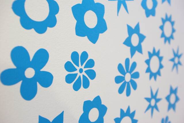 Pretty Flower Vinyl Wall Art Decals/stickers - Various Colours & Sizes - image 1