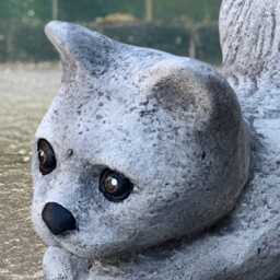 Cute Concrete Kitten Statue Garden Kitty Figurine Handmade Stone Pet Sculpture Memorial Cat Ornament Cement Decor Cat Yard Art Gift - thumbnail 2