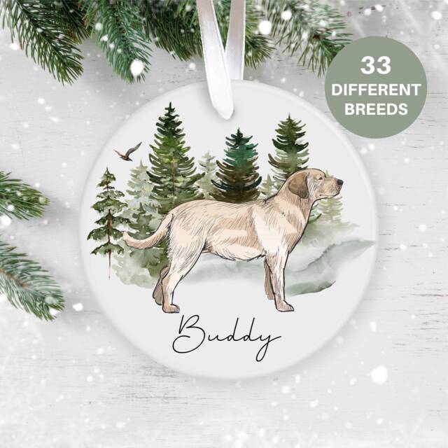 Labrador Retriever, Personalised Christmas Ornament, Tree Custom Dog Pet Lover, Personalized Bauble UK - image 1