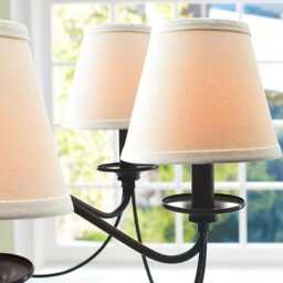 Beautiful Decoupaged White Magnolia Floral Clip-On Lampshades. Candle Lamp Shade. Chandalier - thumbnail 4