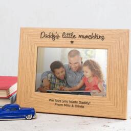 Personalised Engraved Wooden Photo Frame - Fathers Day Picture For Dad Birthday Gifts Daddy From Children Gift Kids - thumbnail 3