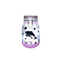 Handmade Dolphin-Themed Light Jar - Personalised Nightlight - thumbnail 2