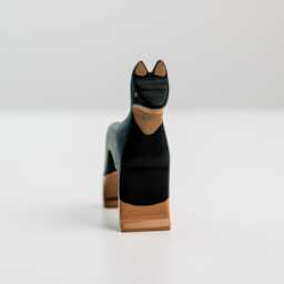 Miniature Wooden Doberman Figurine Black Dog Sculpture, Pet Memorial Gift - thumbnail 4