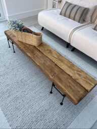 Handmade Reclaimed Railway Sleeper Coffee Table Industrial Modern Desk