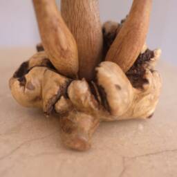 Toadstool Mushrooms Sculpture, Unique Figurine, Wooden Statue, Wood Carving, Living Room Decor, Handmade, Table Gift For Her - thumbnail 4
