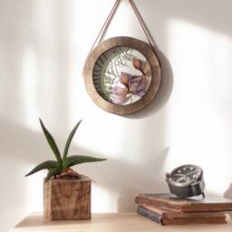 Pressed Flower Frame - Round Framed Wall Decor 8 - thumbnail 3