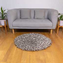 Wool Felt Shag Rug - Round Shape in Various Sizes - Free Worldwide Delivery - thumbnail 2