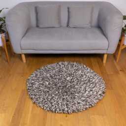 Wool Felt Shag Rug - Round Shape in Various Sizes - Free Worldwide Delivery - thumbnail 1
