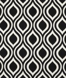 Black Geometric Curtains- Designer Window Panels - Shower Curtain, Valance Unlined, Curtains, Black On Natural - thumbnail 2