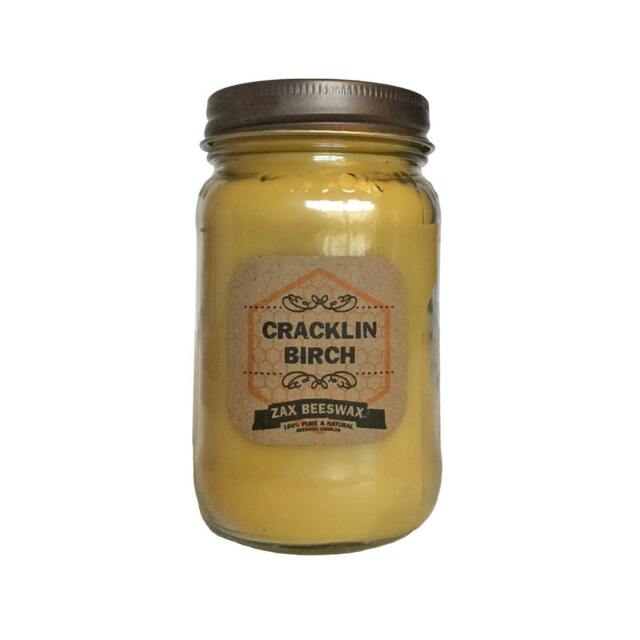Cracklin Birch Scented Beeswax Mason Jar Candle - 16 Oz