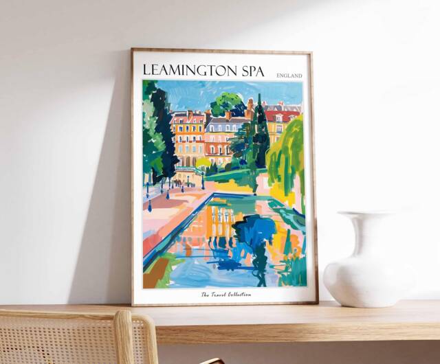 Leamington Spa Travel Poster British Heritage Art Print - image 1