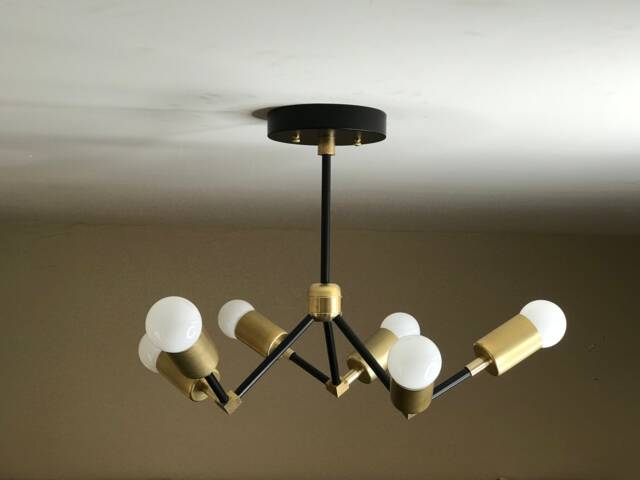 Lycus Modern 6 Light Geometric Mid Century Ceiling Chandelier - image 1