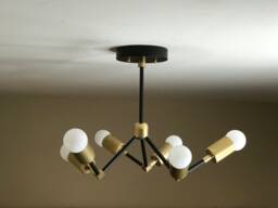 Lycus Modern 6 Light Geometric Mid Century Ceiling Chandelier