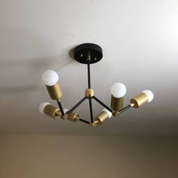 Lycus Modern 6 Light Geometric Mid Century Ceiling Chandelier - thumbnail 2