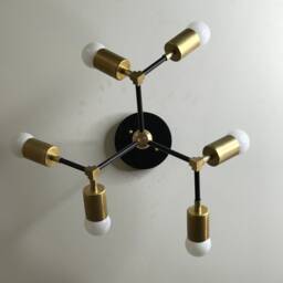 Lycus Modern 6 Light Geometric Mid Century Ceiling Chandelier - thumbnail 4