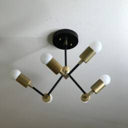Lycus Modern 6 Light Geometric Mid Century Ceiling Chandelier - thumbnail 3