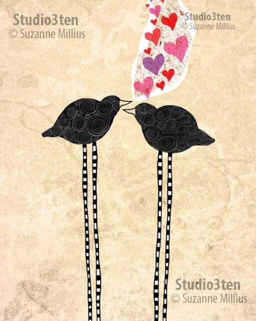 Our Love, Valentine Gift, Valentine Gift For Husband, Wife, Love Print, Vday Under 25, Birds Kiss, Feb 14 - image 1