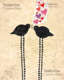 Our Love, Valentine Gift, Valentine Gift For Husband, Wife, Love Print, Vday Under 25, Birds Kiss, Feb 14 - thumbnail 1
