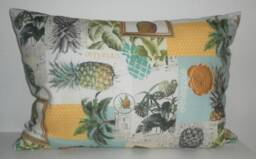 Large Decorative Cushion Cover Motif Palm Trees Pineapple - thumbnail 1