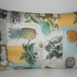 Large Decorative Cushion Cover Motif Palm Trees Pineapple - thumbnail 3
