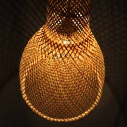 Bamboo Pendant Light Horn-Shaped Rustic Bell Lighting - thumbnail 3