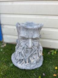 stone/Concrete Green Man Tree Planter Plant Pot Garden Ornament - thumbnail 1