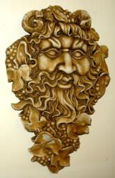 Greenman Spirit Of Nectar God Wine Mythical Garden Home Wall Decor - thumbnail 2
