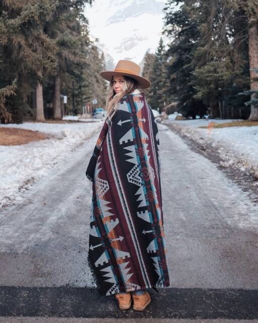 Tofino Beach Blanket - Cascadia Aztec Boho Throw, Camping Yoga Scarf, Picnic Blanket - image 1
