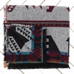 Tofino Beach Blanket - Cascadia Aztec Boho Throw, Camping Yoga Scarf, Picnic Blanket - thumbnail 4