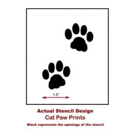 Cat Paw Print Wall Art Stencil - Easy To Use Better Than Decals - thumbnail 4