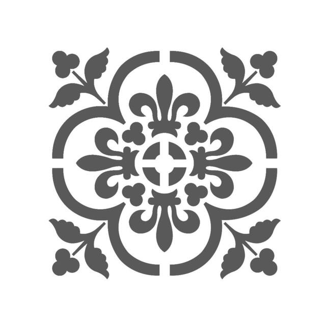 Large Wall Stencils Damask Stencil Diy Reusable Pattern Decor Faux Mural V0013 - image 1